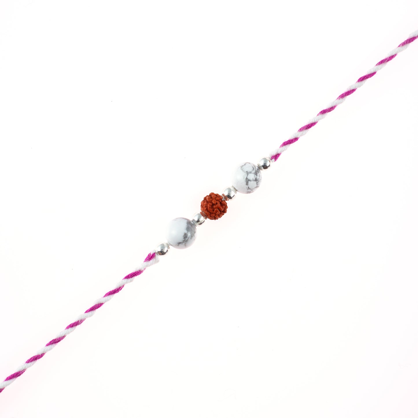 Path Protector Crystal Silver Rakhi