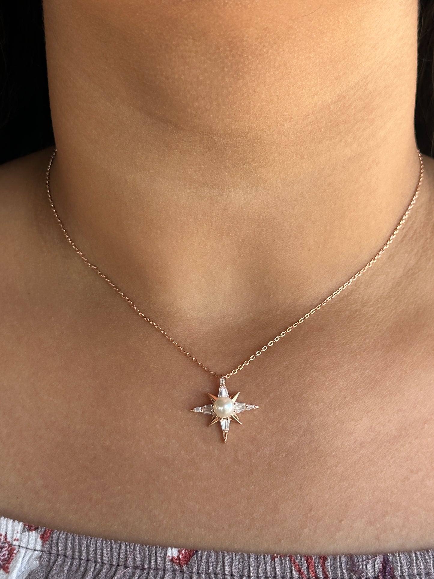 Celestial Drop Peral Chain Pendent