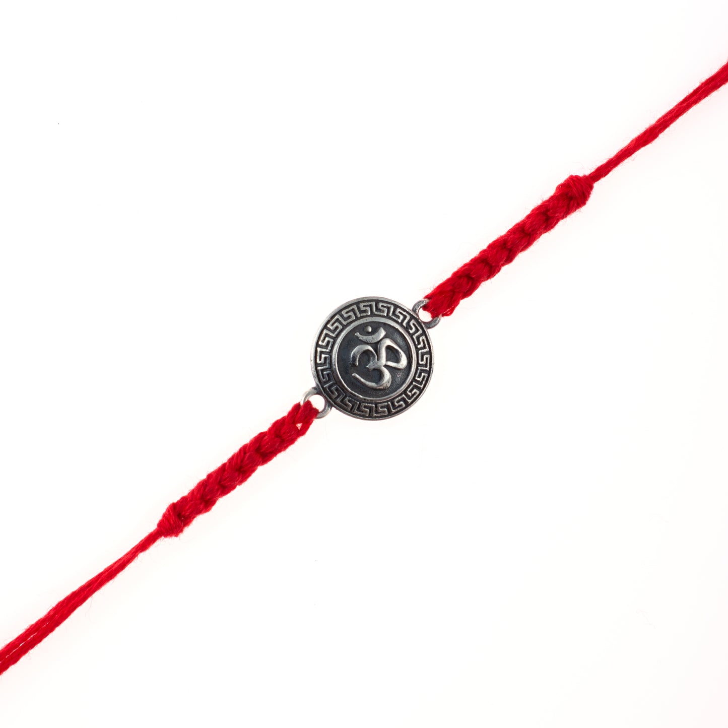 Om Charm Braided Red Rakhi