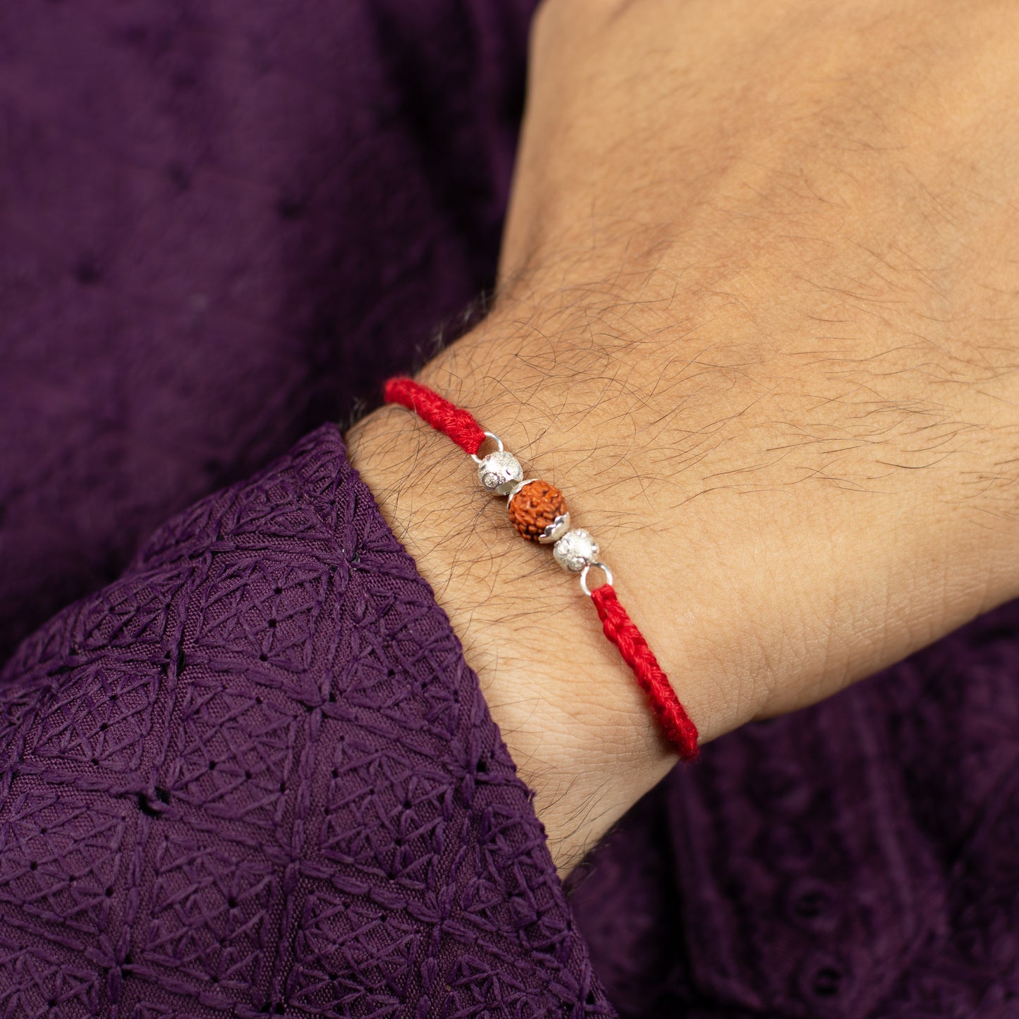 Classic Rudraksha Charm Rakhi