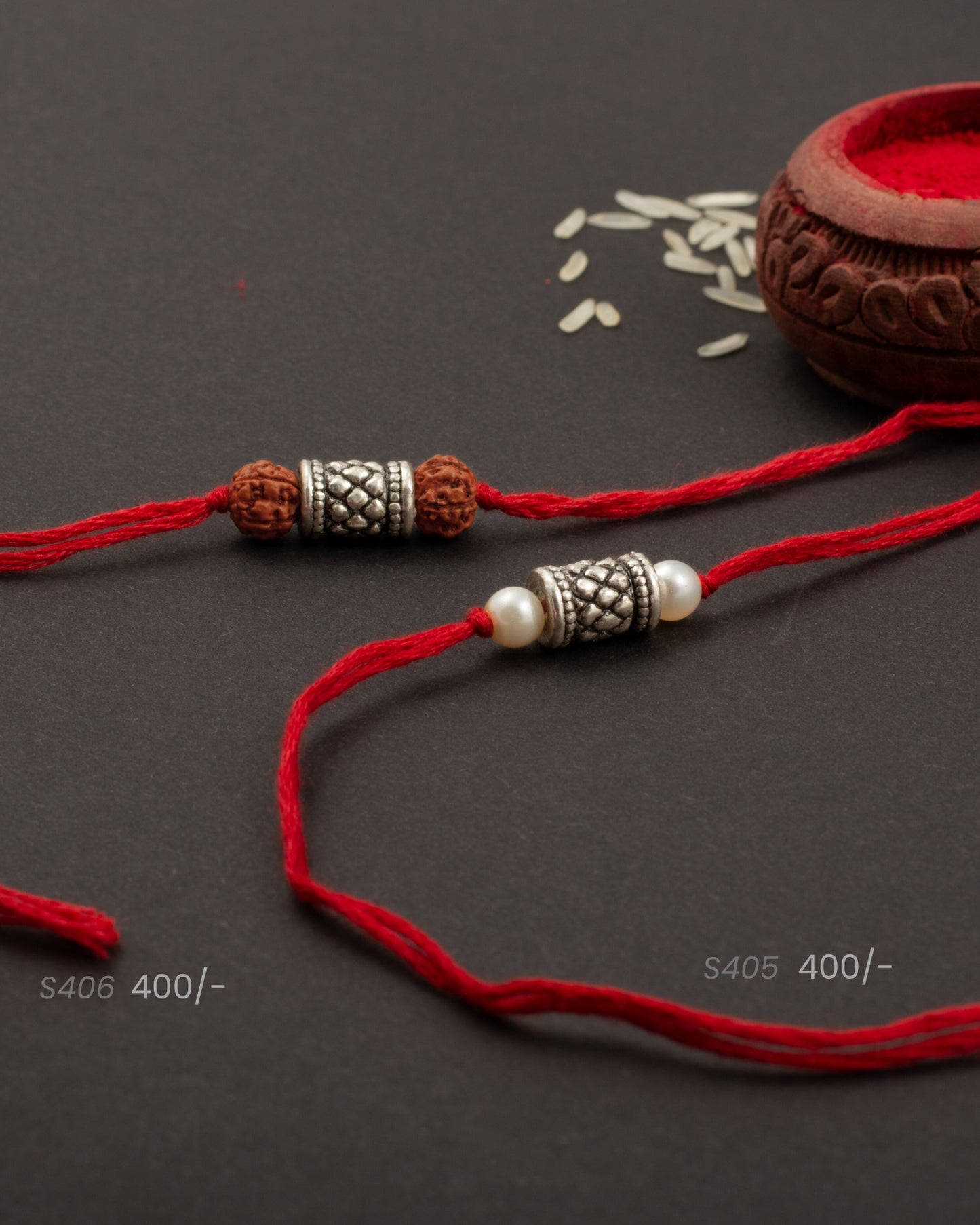 Vintage Filigree Silver Couple Rakhi (2 Rakhi)