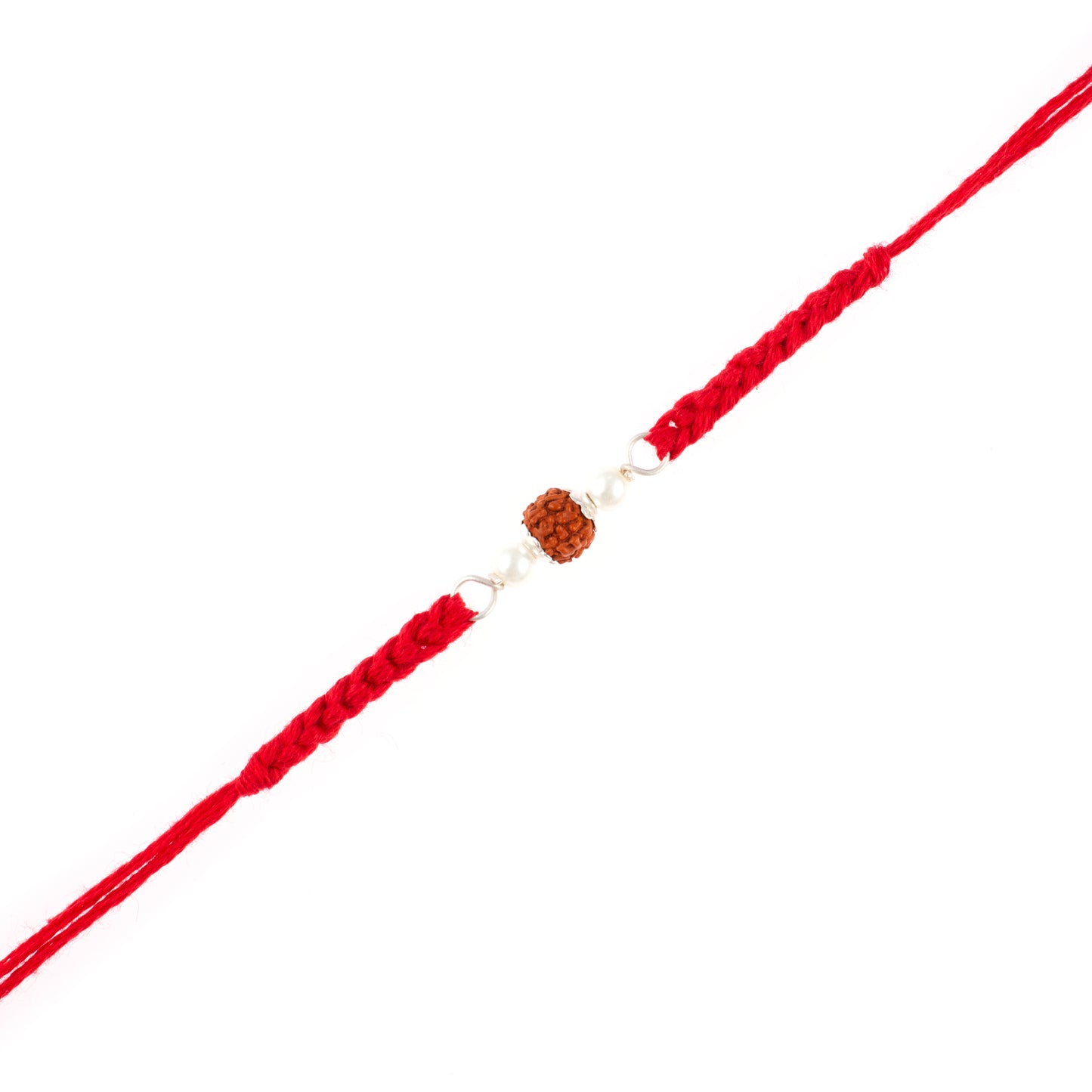 Classic Rudraksha and Pearl Harmony Rakhi