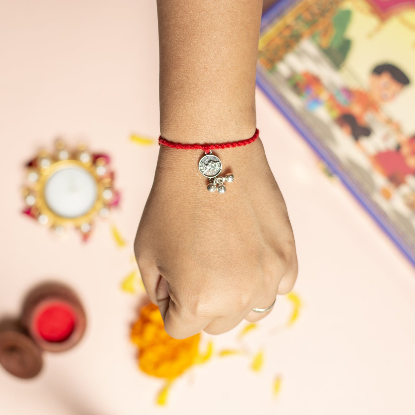 Vintage Coin Charm Rakhi