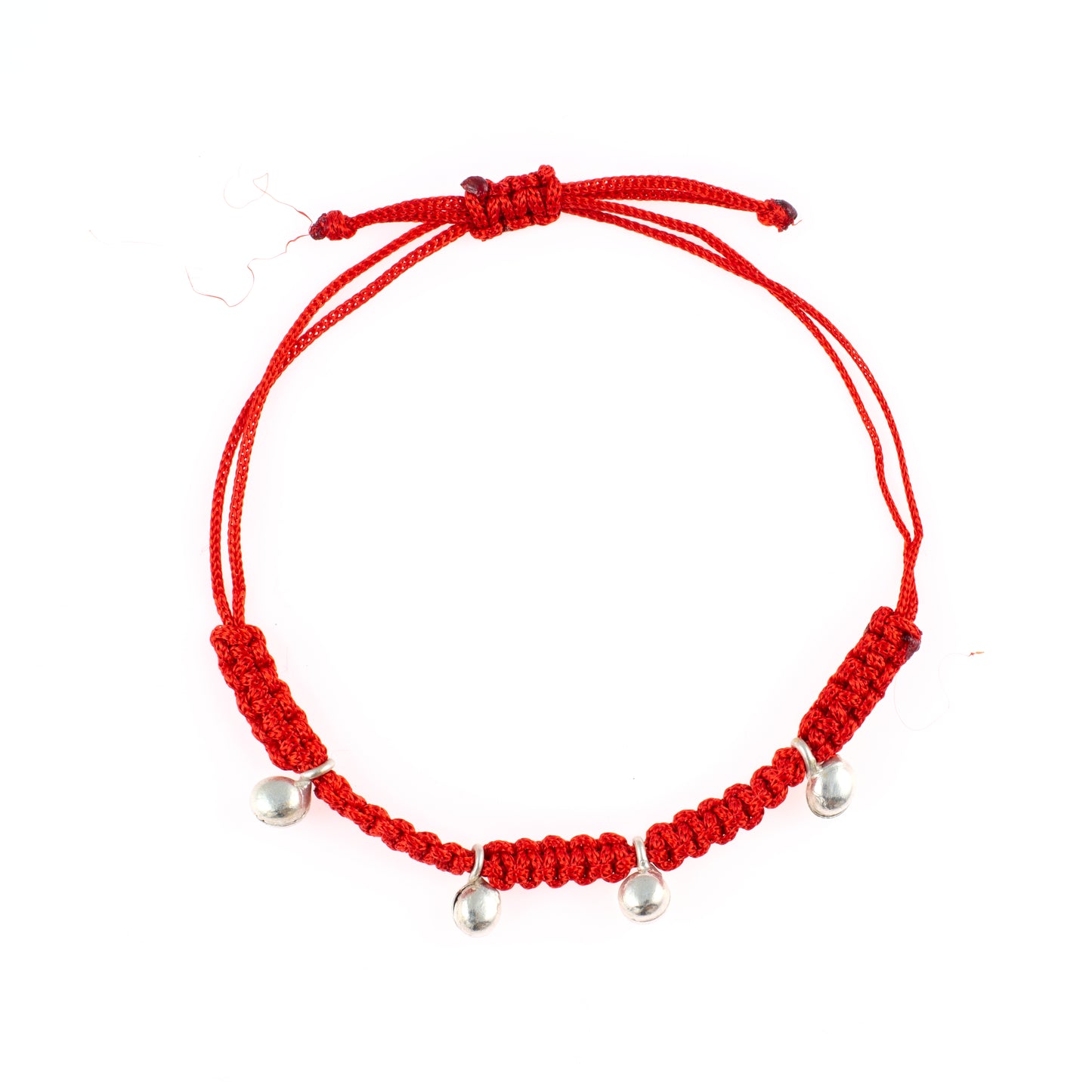 Handwoven Beaded Rakhi with Red Thread