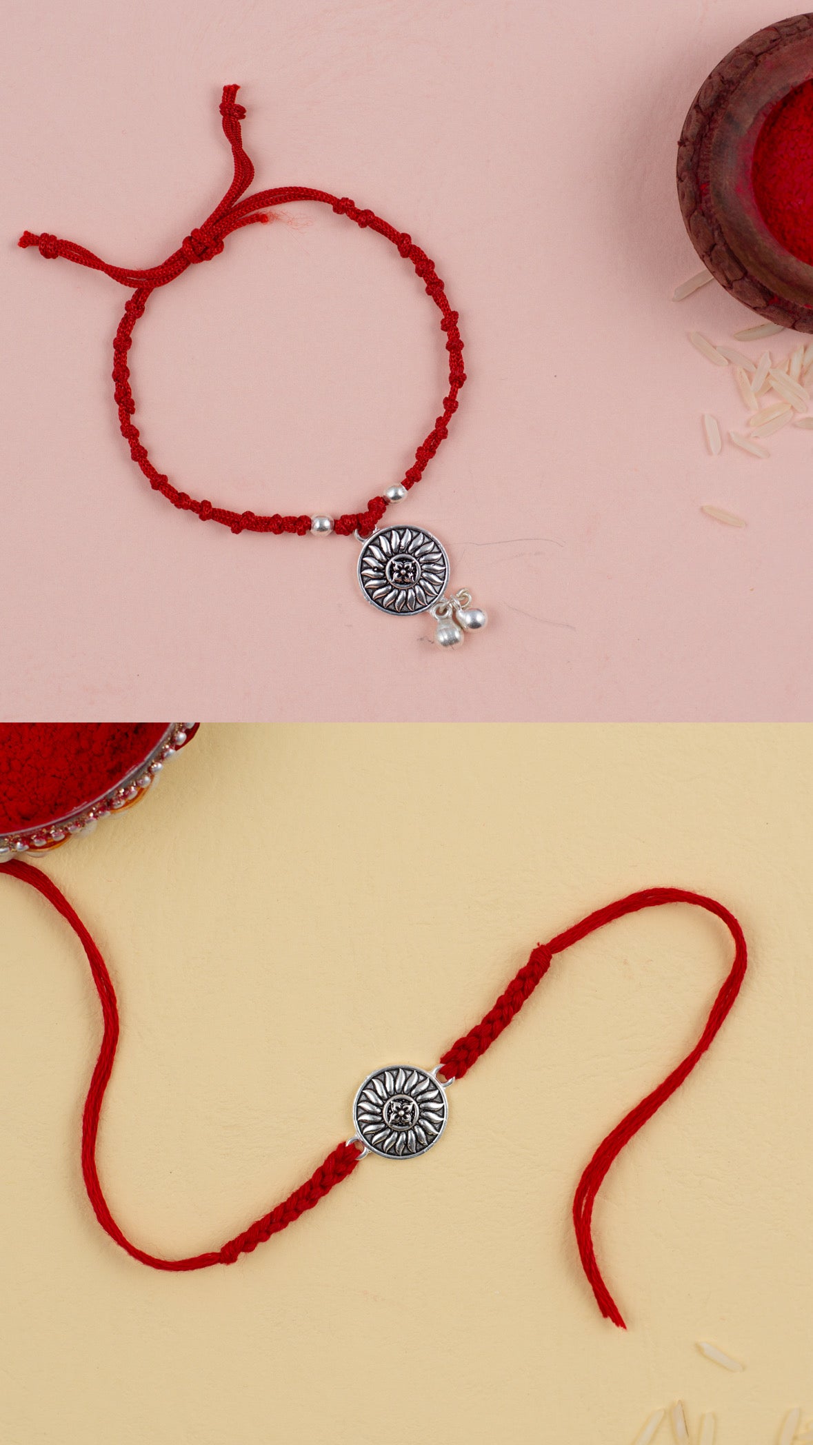 Silver Sunshine Couple Rakhi (2 Rakhi)