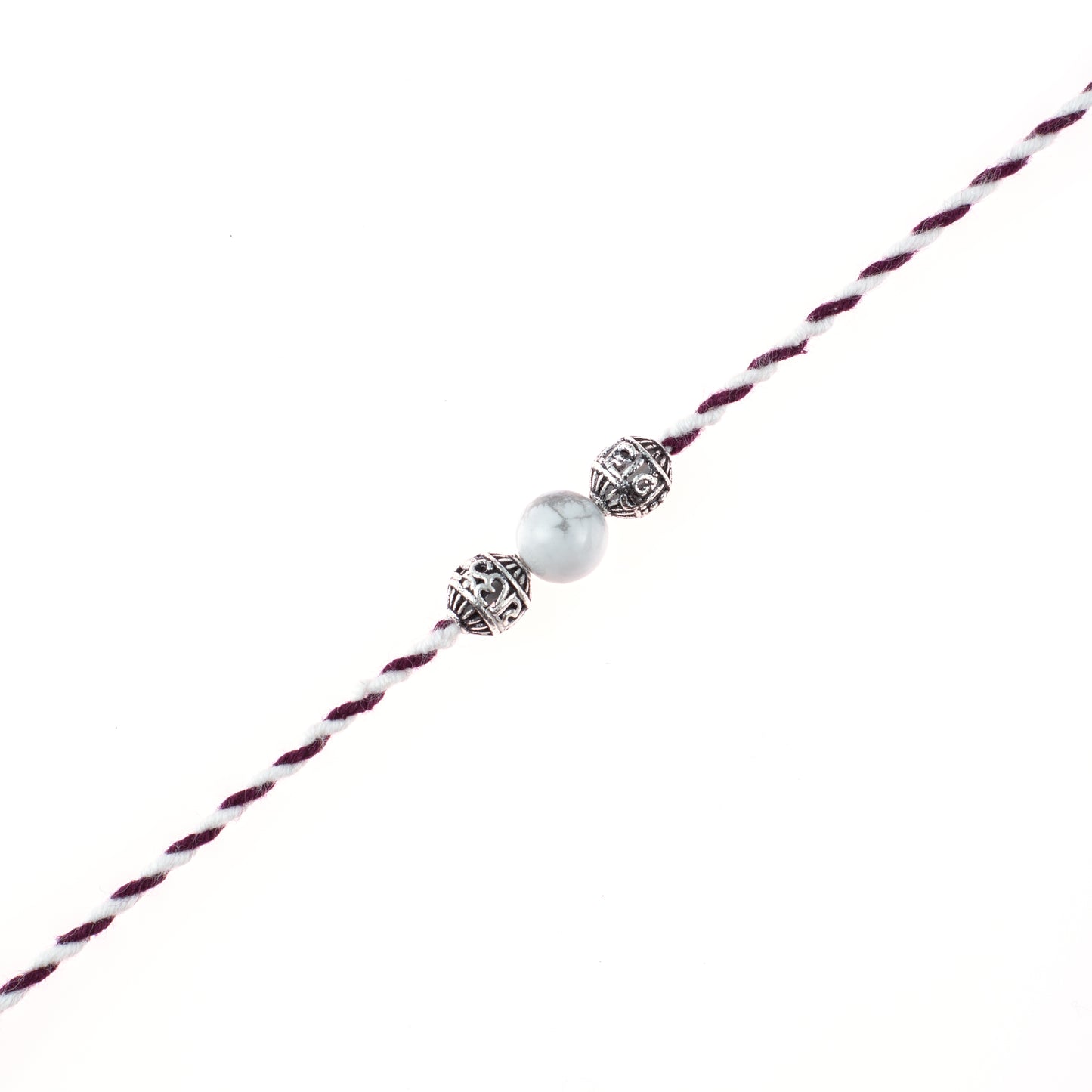 Path Protector Crystal Silver Rakhi