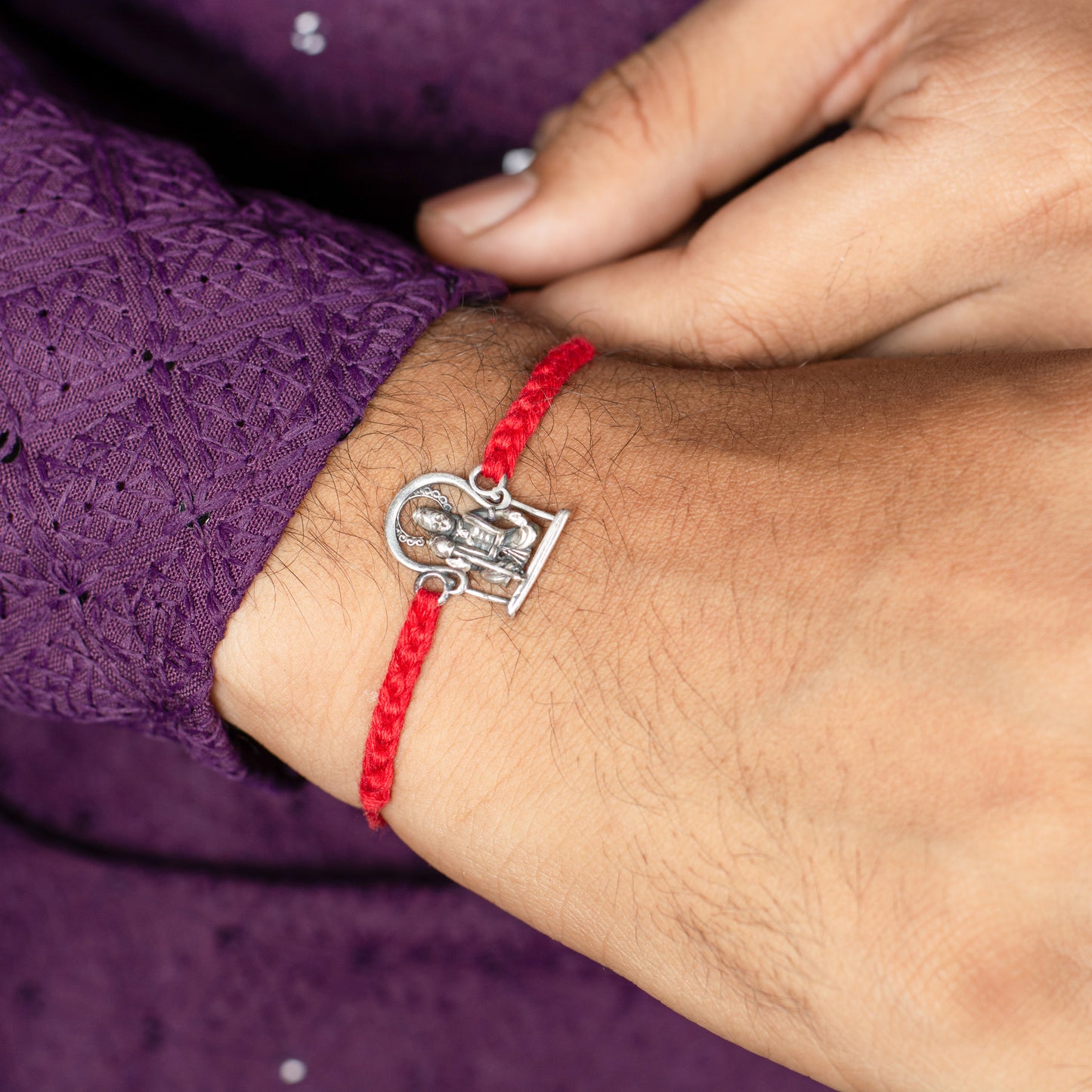Divine Hanuman Ji Rakhi with Red Thread