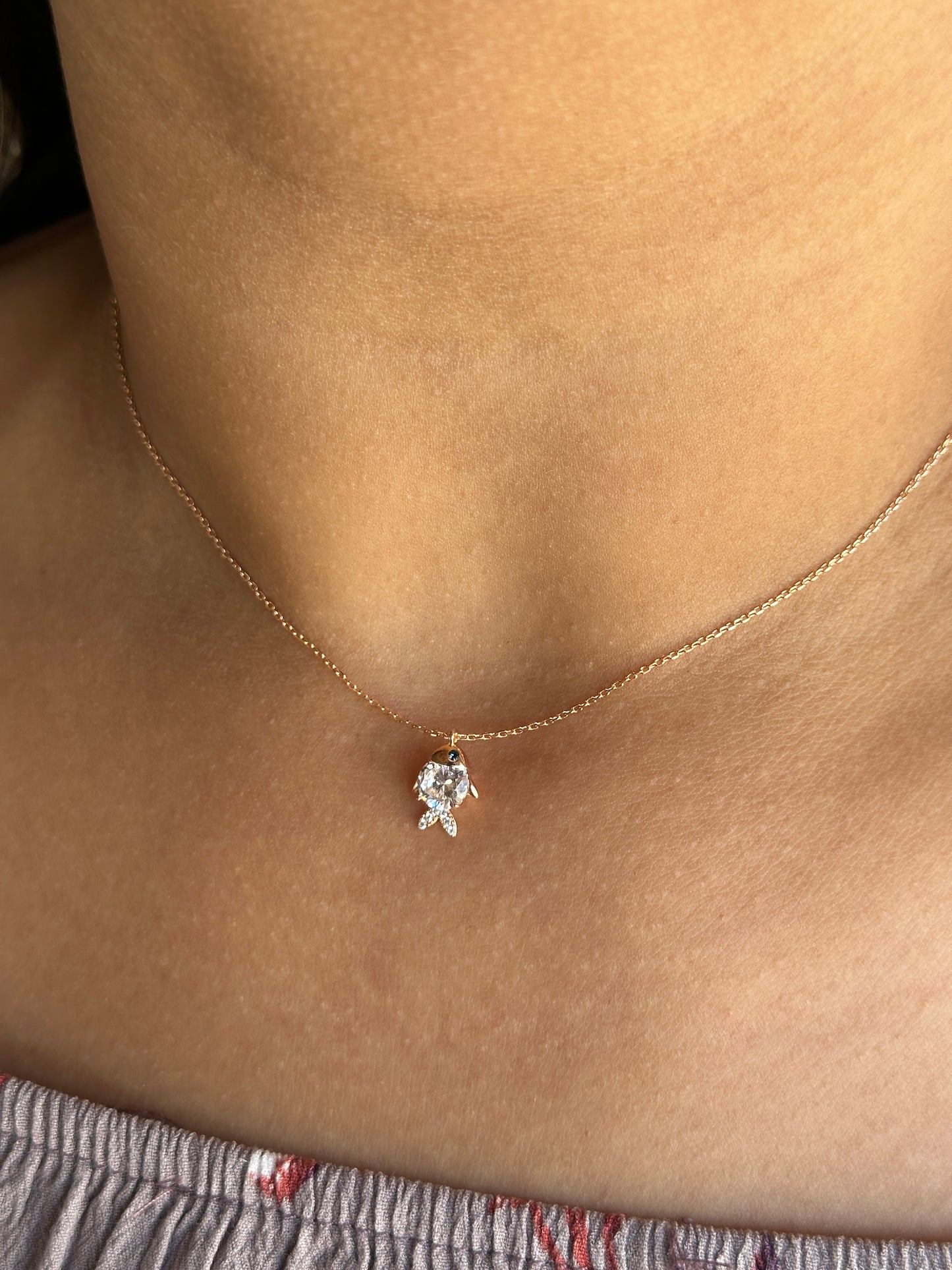 Fish Glow Chain Pendent 925 Silver