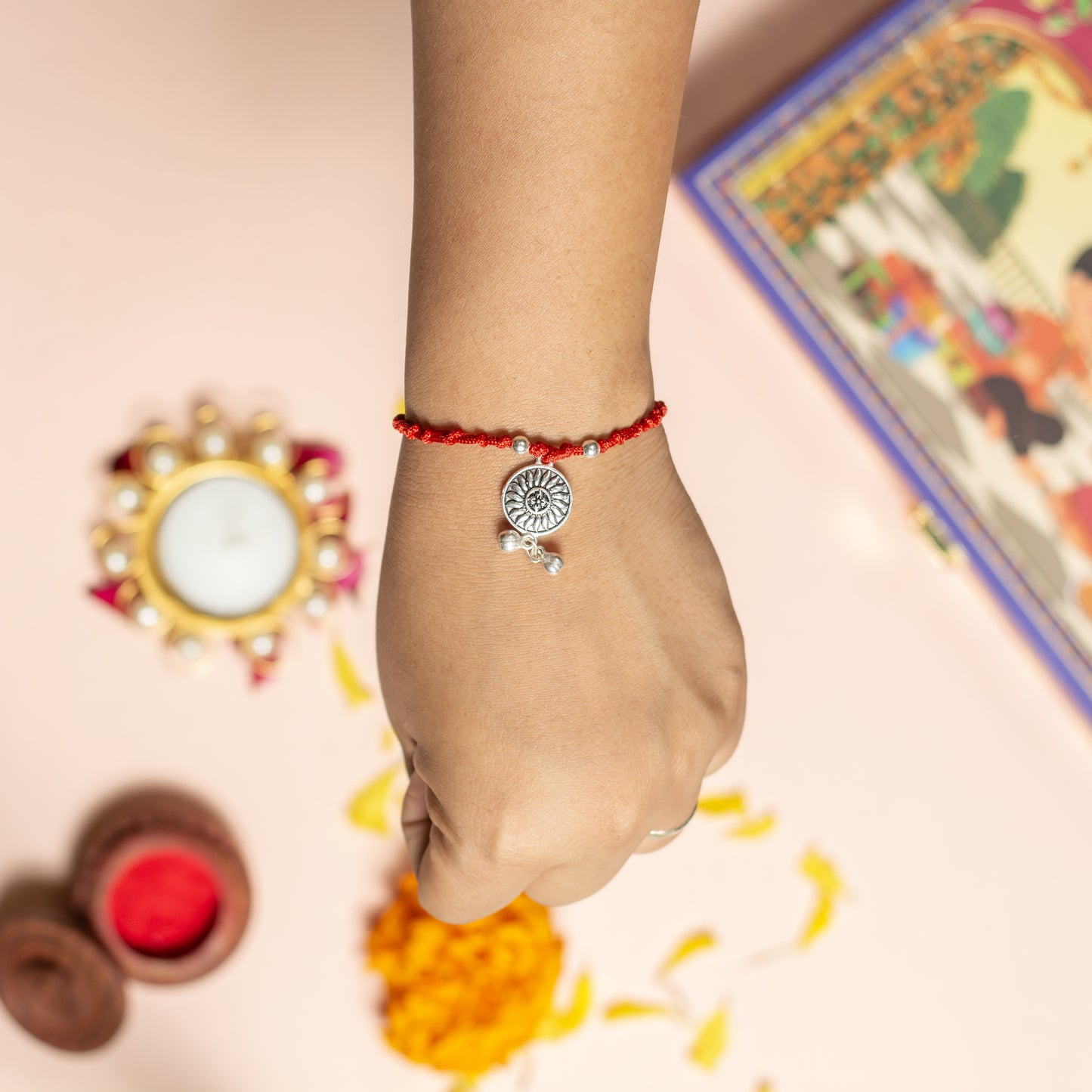 Silver Sunshine Bhabhi Rakhi