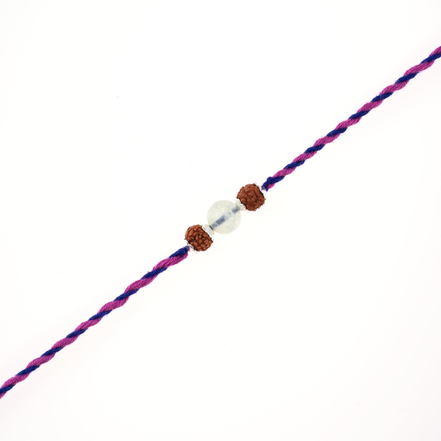 Focus Flame Crystal Silver Rakhi