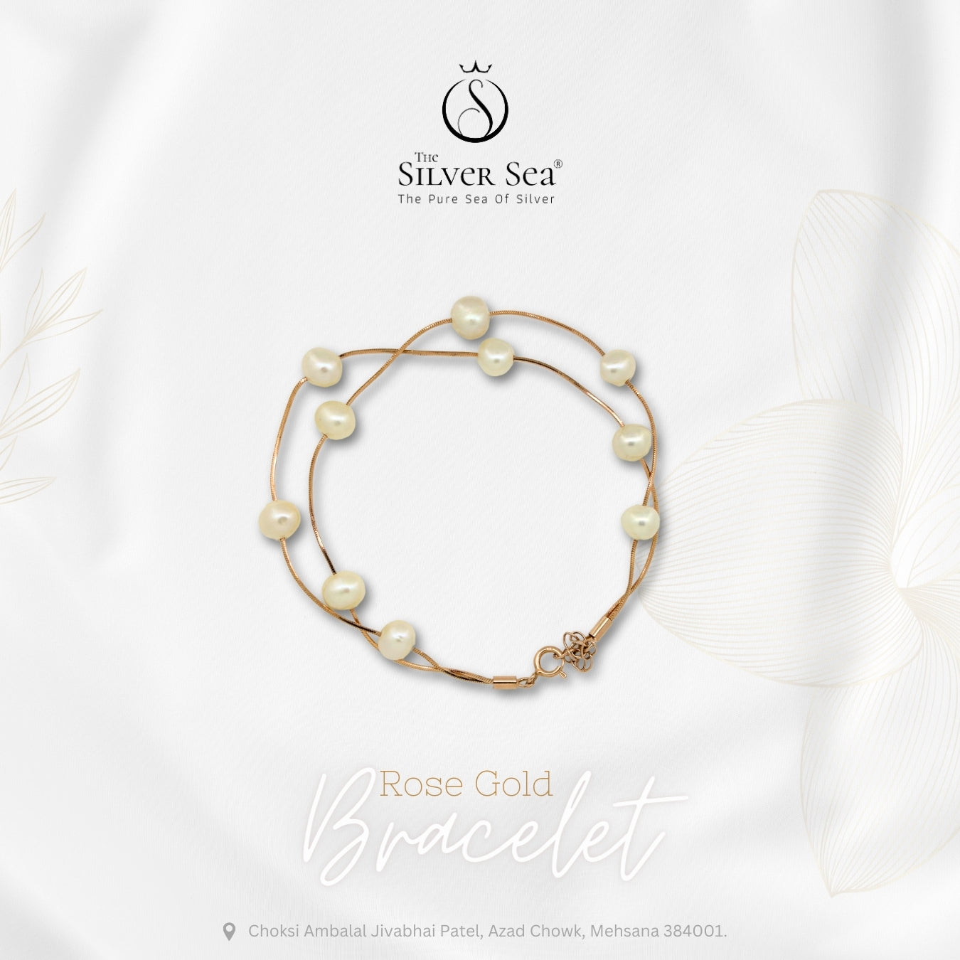 Duo Lumière: Sterling Silver Double Strand Bracelet with Pearls