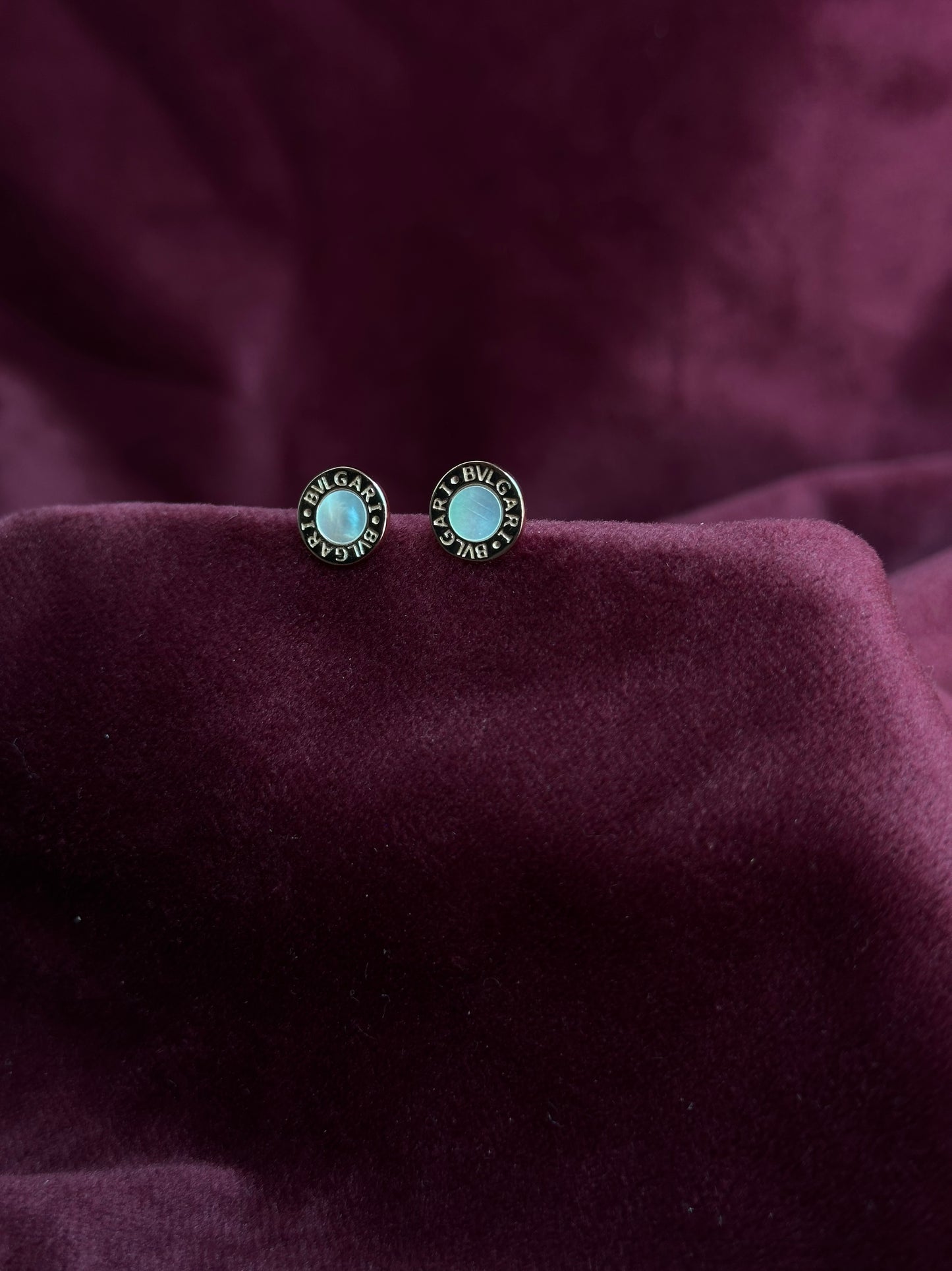 Rose Gold BVLGARI Button Earrings