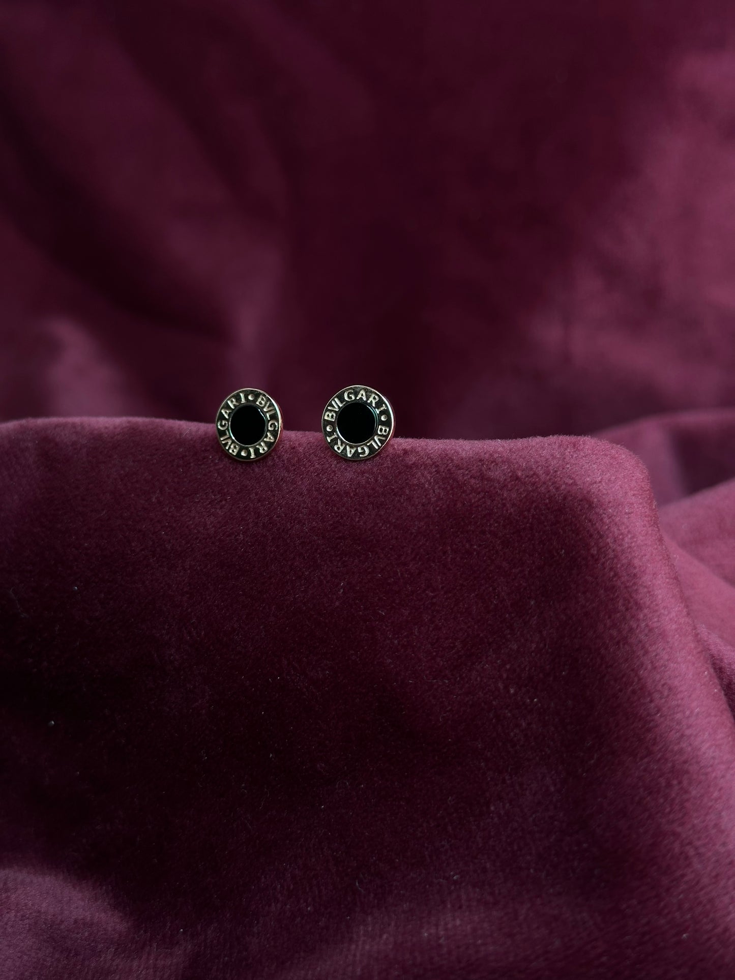 Rose Gold BVLGARI Button Earrings