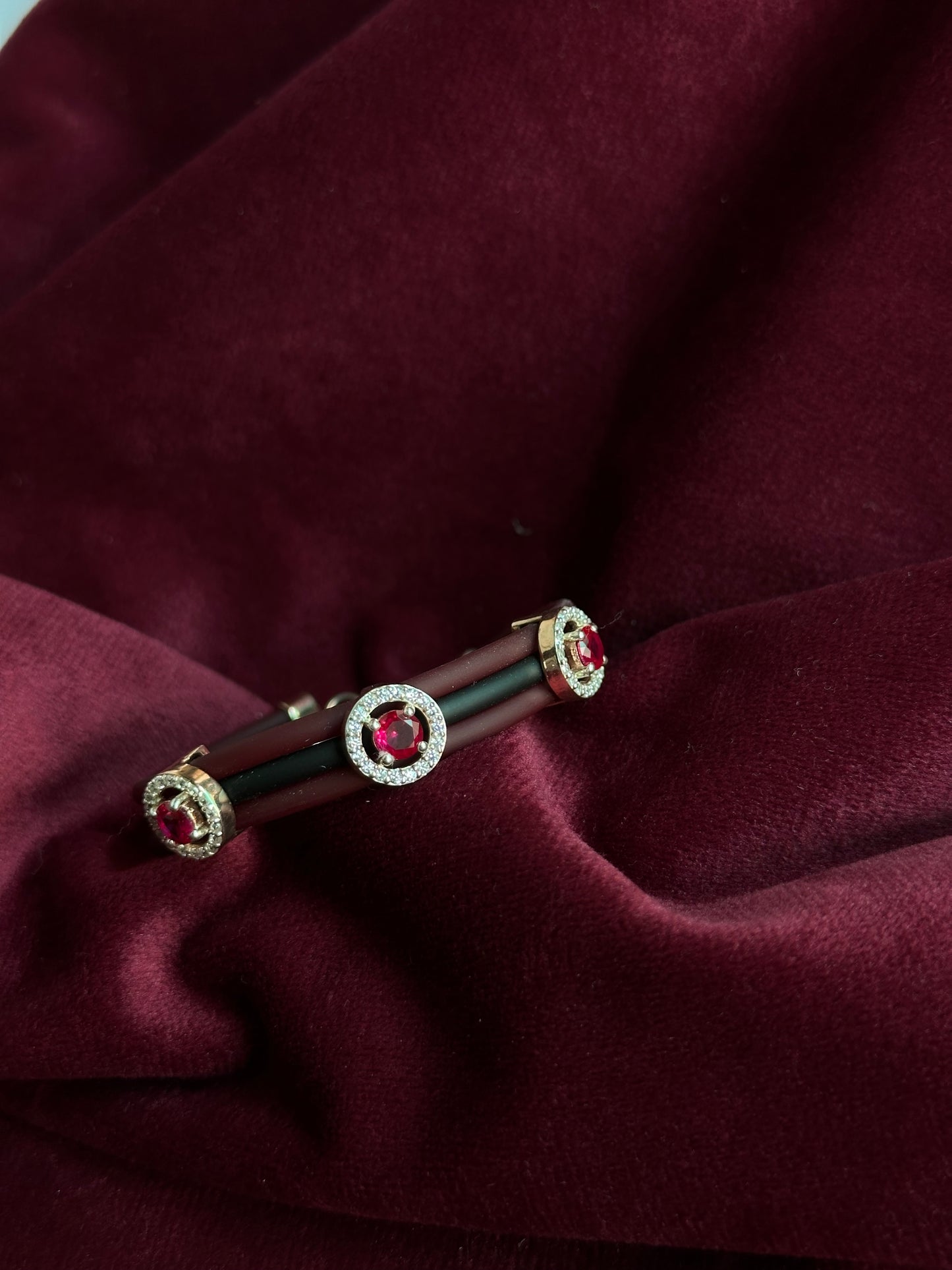 Rosy Radiance Silver Bracelet