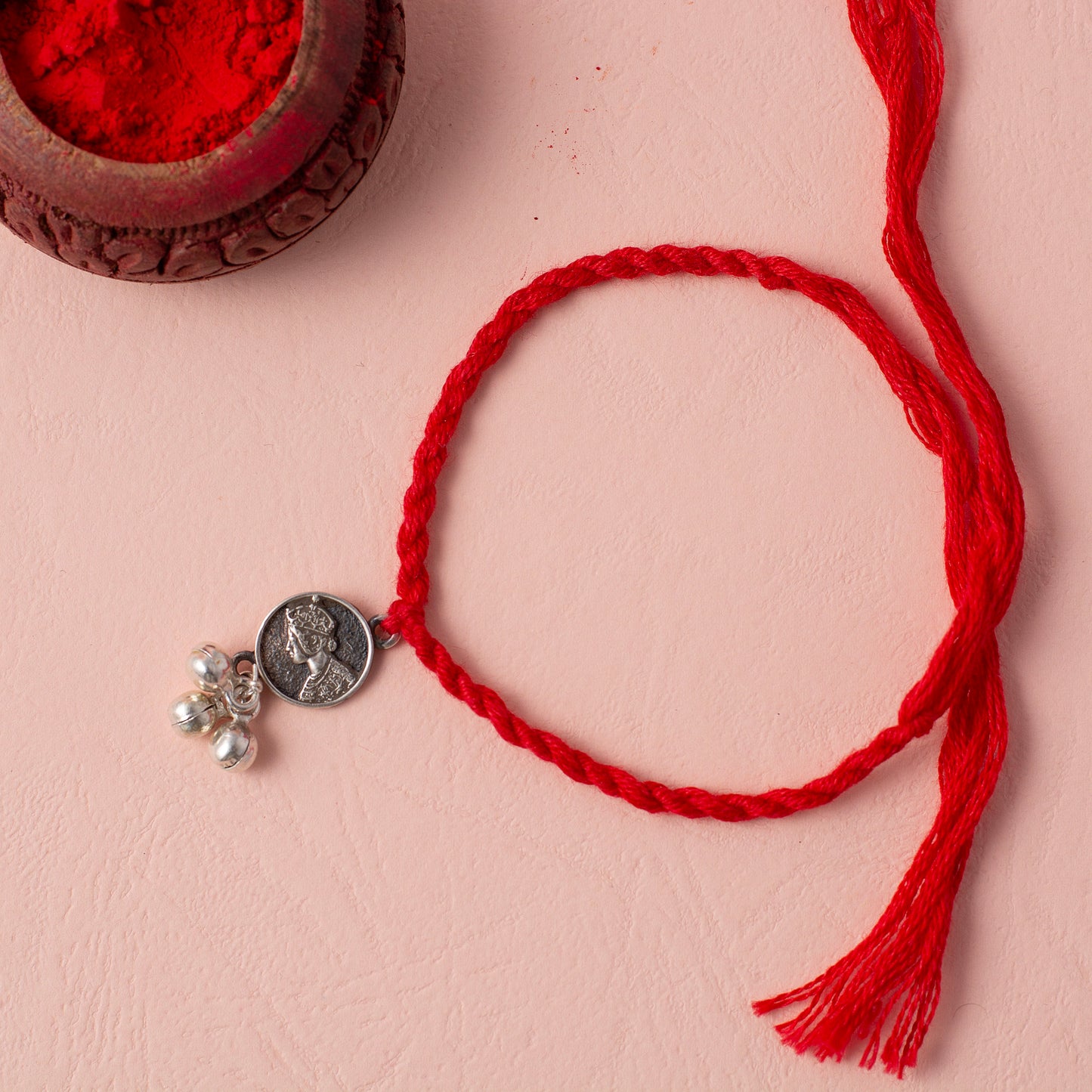 Vintage Coin Charm Rakhi