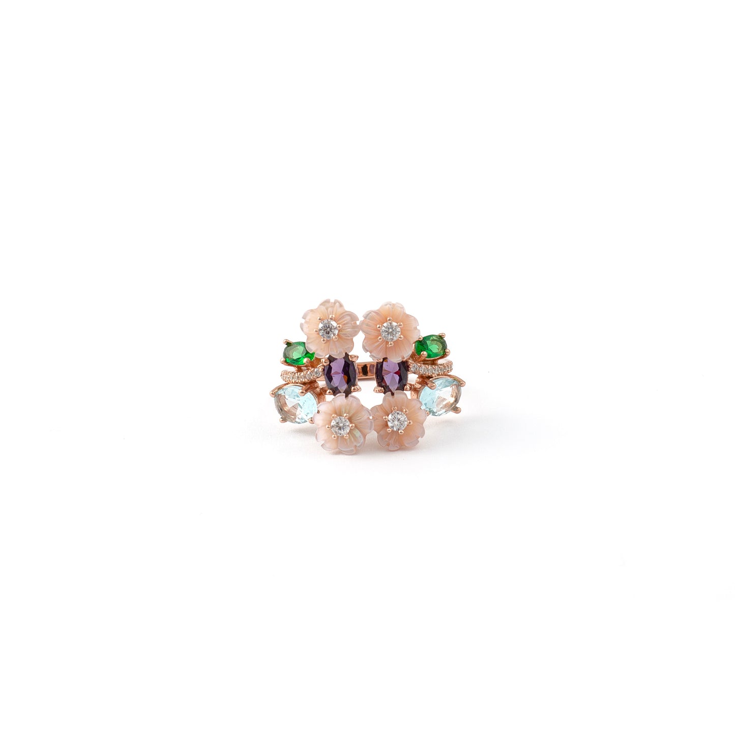Enchanted Garden Multi-Gemstone Cluster Ring
