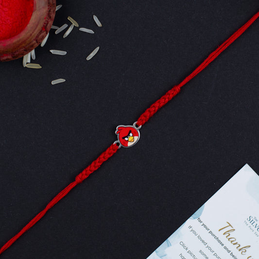 Angry Bird Silver Rakhi For Kids