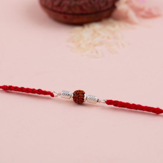Classic Rudraksh With Silver Beads