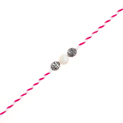 Star Brother Crystal Silver Rakhi