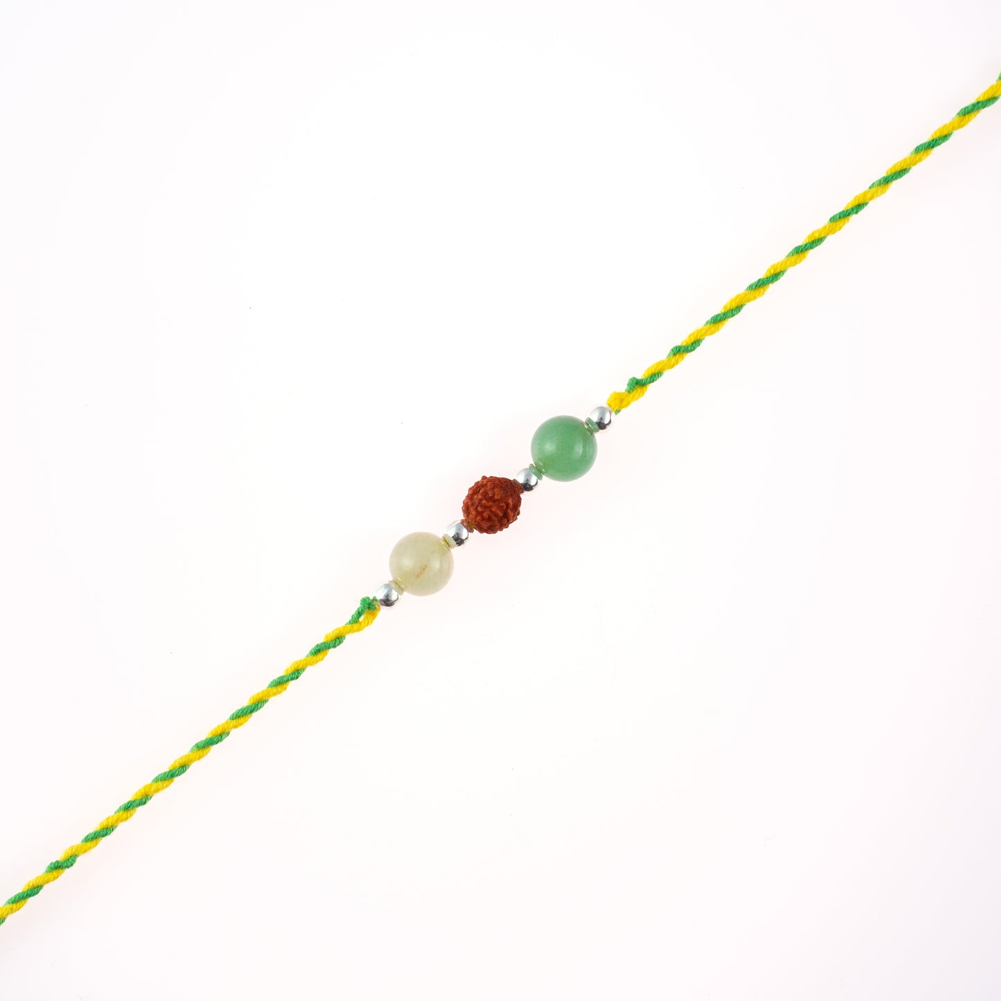 Lucky Charm Crystal Silver Rakhi
