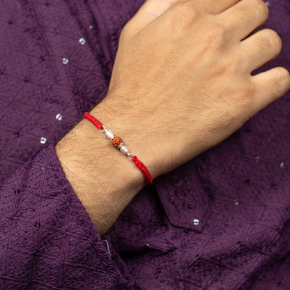 Classic Rudraksh With Silver Beads