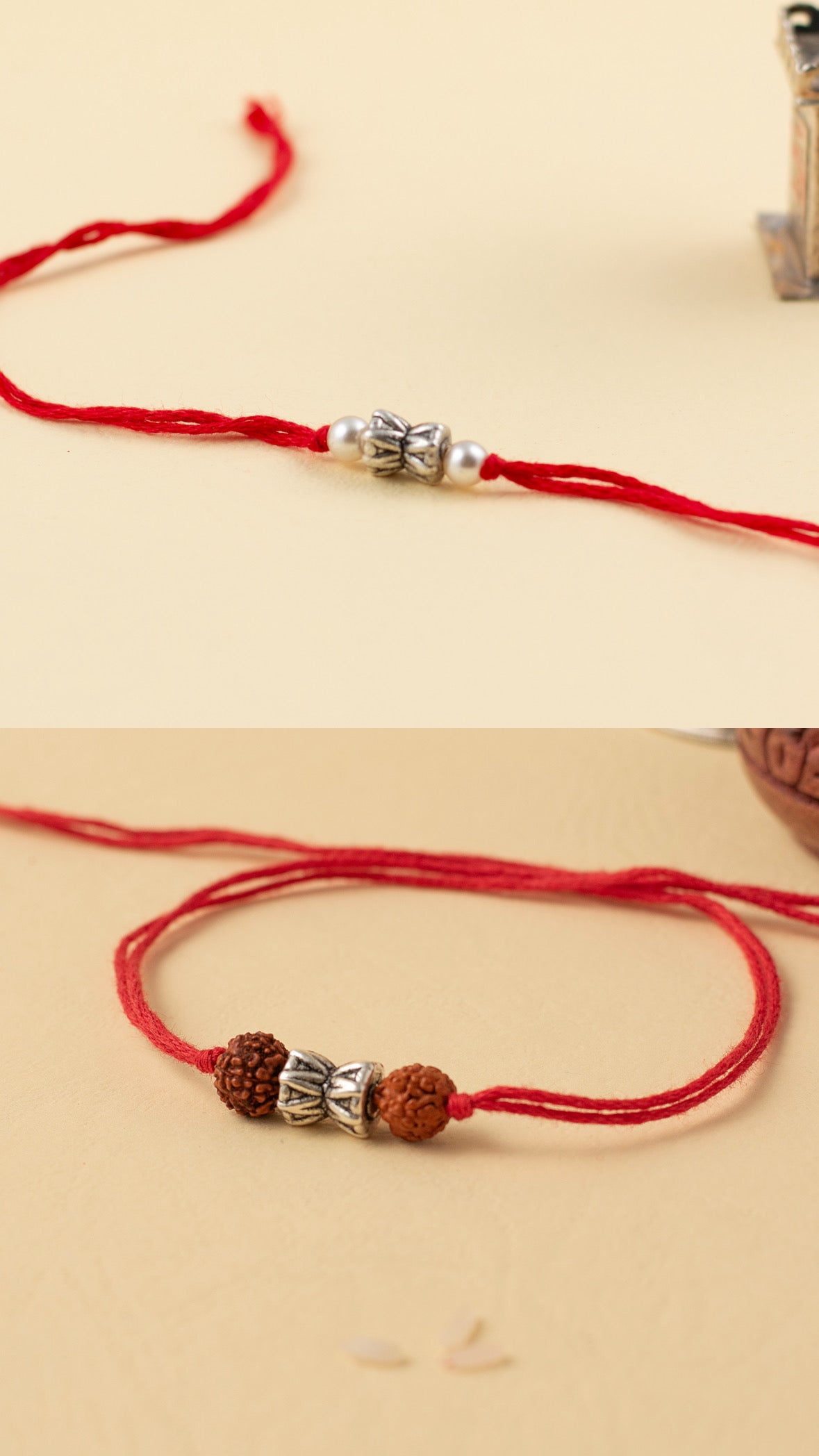 Divine Damru Silver couple Rakhi (2 Rakhi)