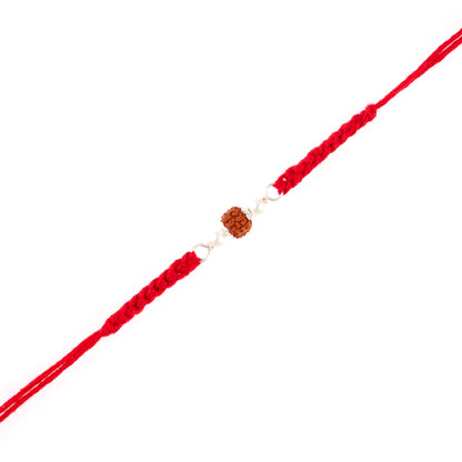 Classic Rudraksha and Pearl Harmony Rakhi
