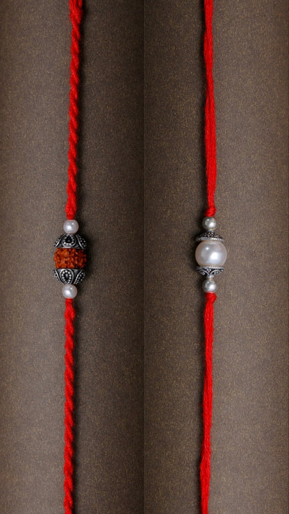 Divine Connection Silver Couple Rakhi (2 Rakhi)