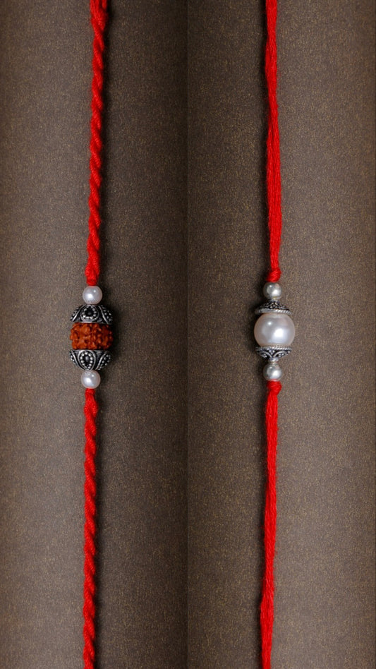 Divine Connection Silver Couple Rakhi (2 Rakhi)