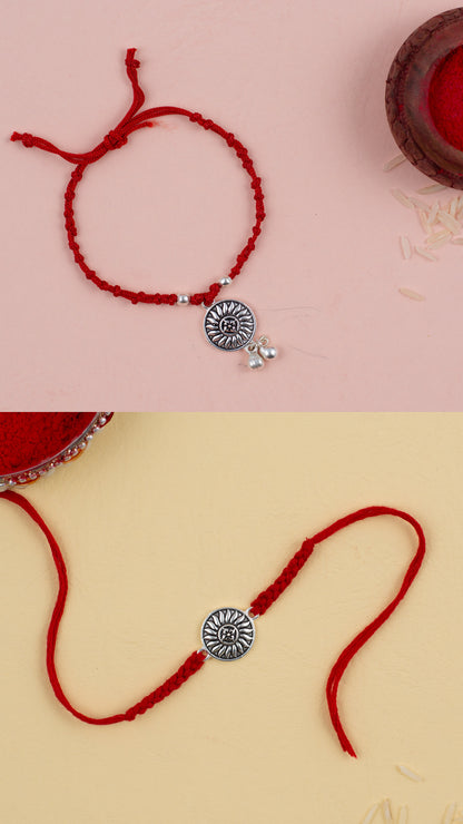 Silver Sunshine Couple Rakhi (2 Rakhi)