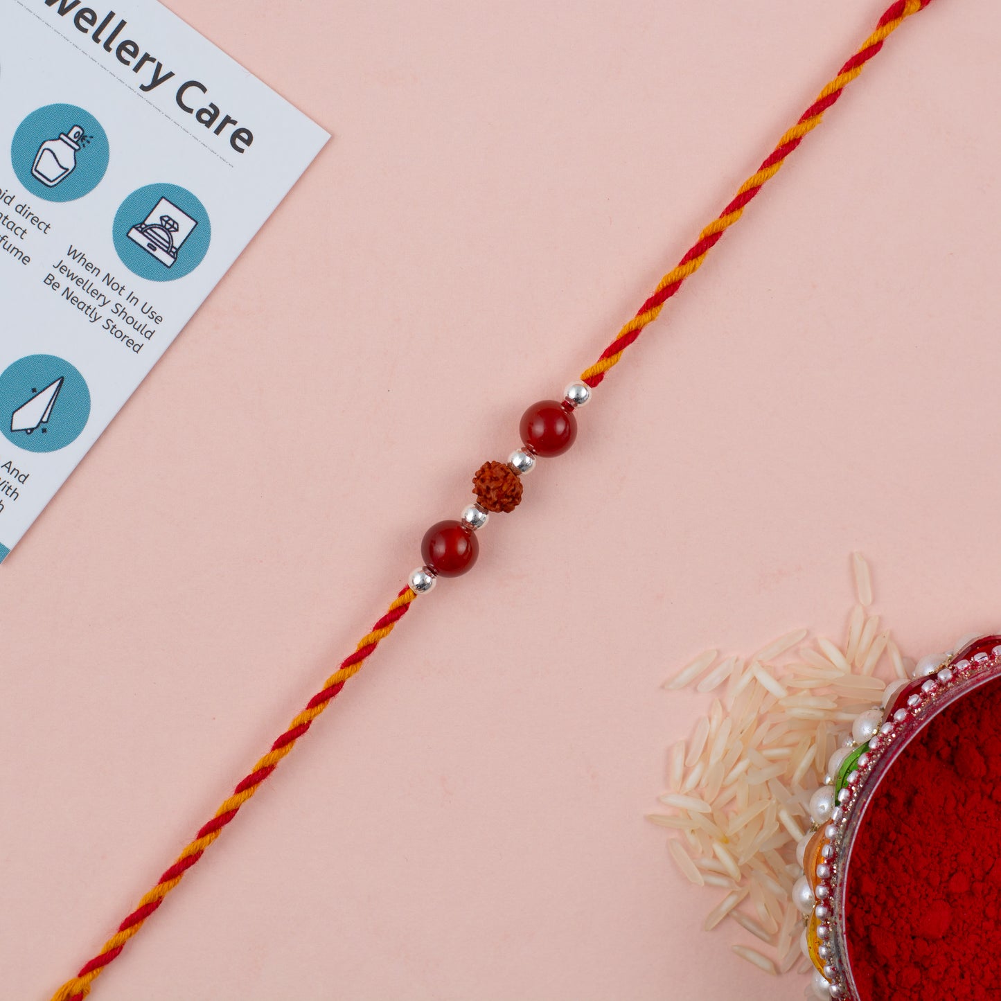 Energy Flow Crystal Silver Rakhi