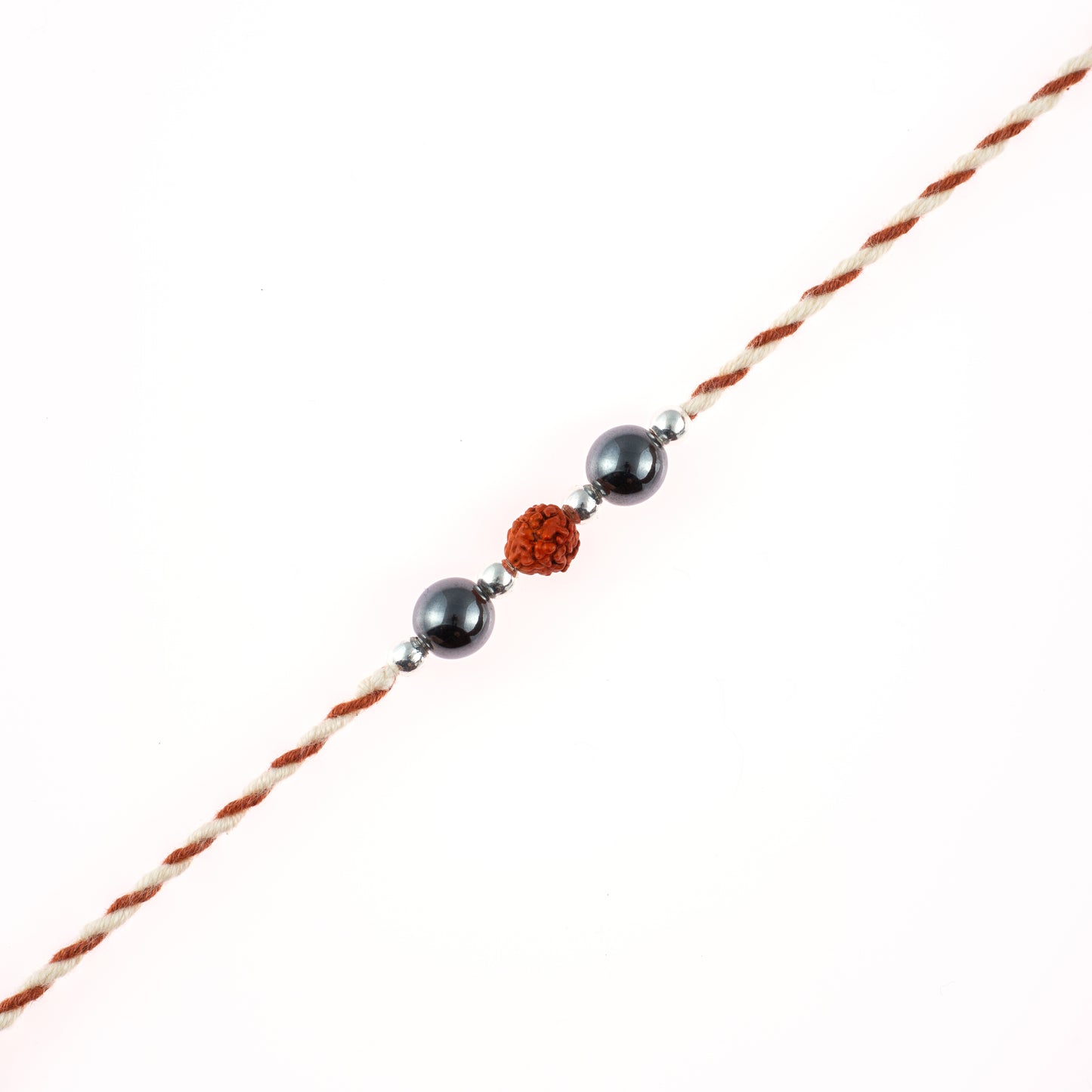 Warrior Thread Crystal Silver Rakhi