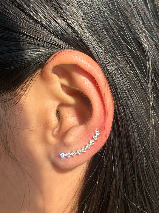 Queen 925 Silver Ear Climber