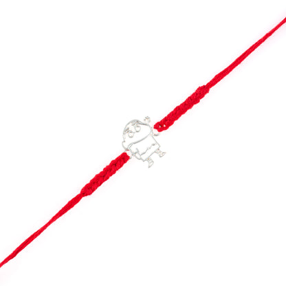 Adorable Cartoon Character Rakhi with Red Thread