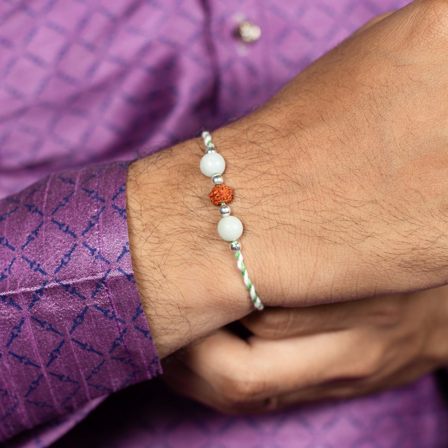 Kind Vibes Crystal Silver Rakhi