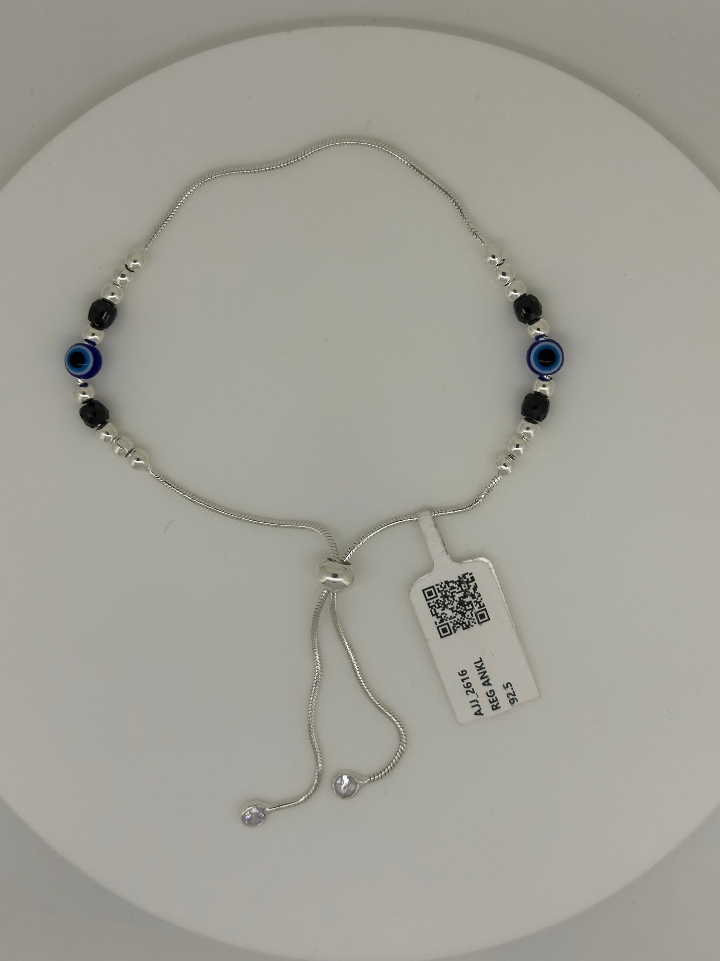 Adjustable Evil Eye Ankle 925 Silver