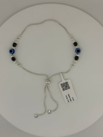 Adjustable Evil Eye Ankle 925 Silver
