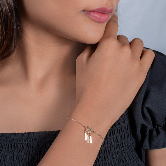 Gold Dreamcatcher Charm Bracelet