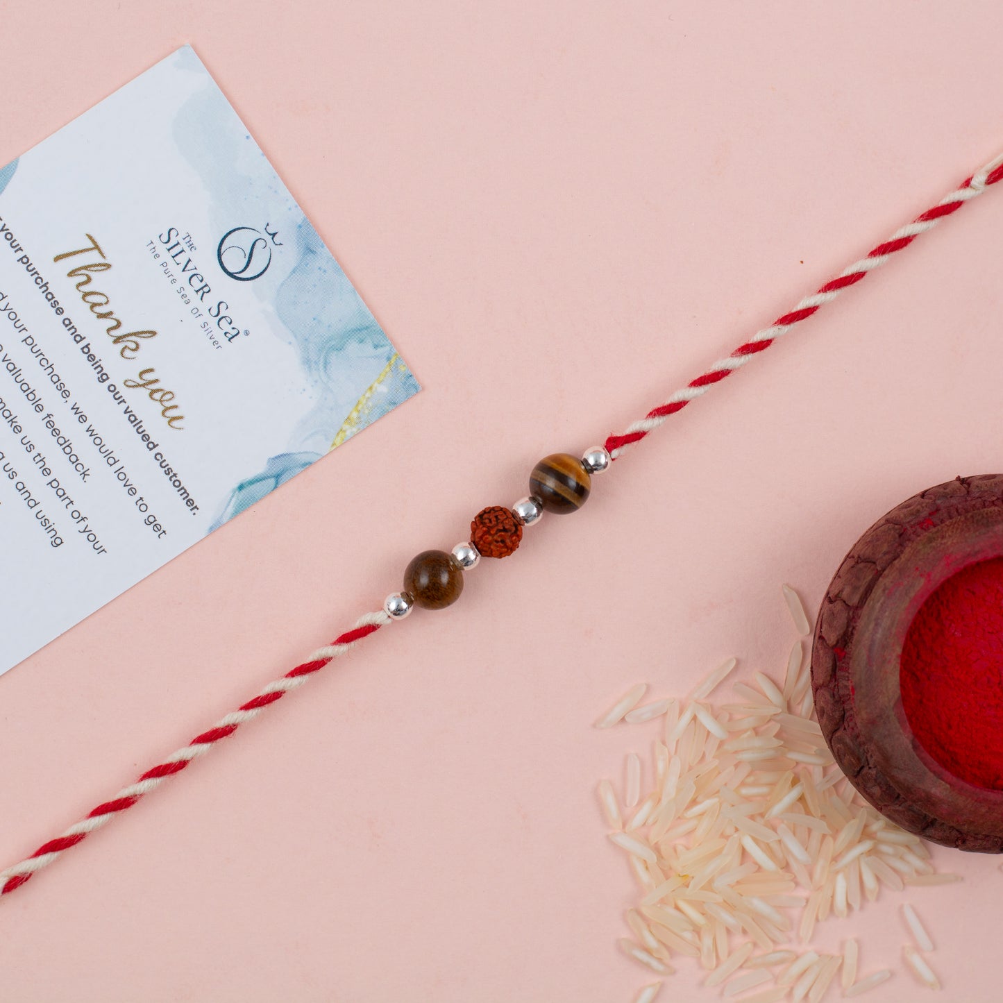 Braveheart Crystal Silver Rakhi