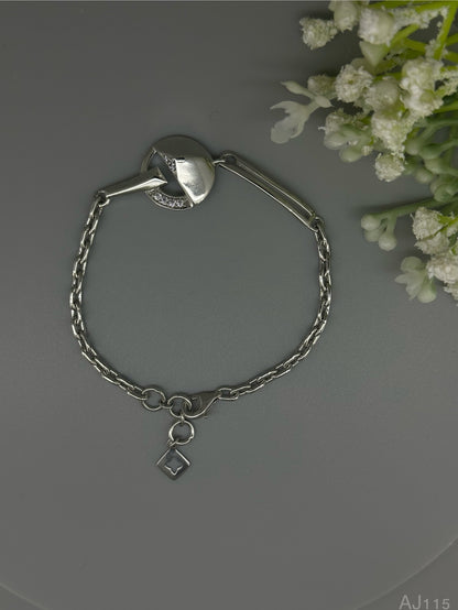 Silver Symphony: 925 Designer Chain Bracelet