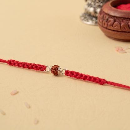 Simple Rudraksha Charm Rakhi