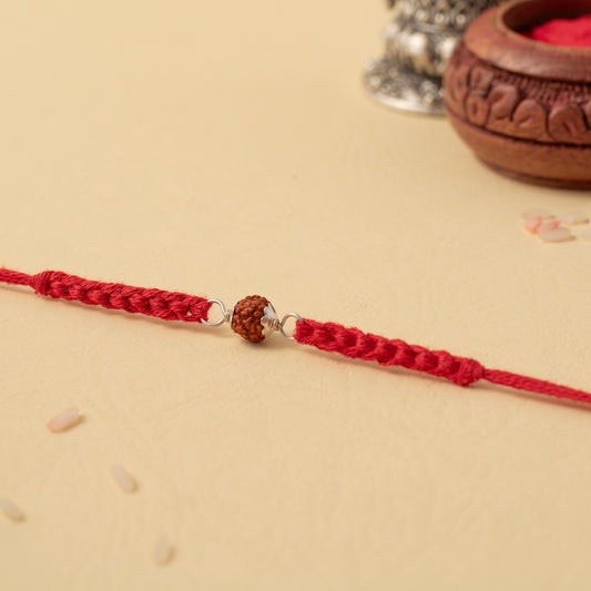 Simple Rudraksha Charm Rakhi