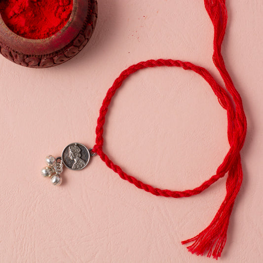 Vintage Coin Charm Rakhi