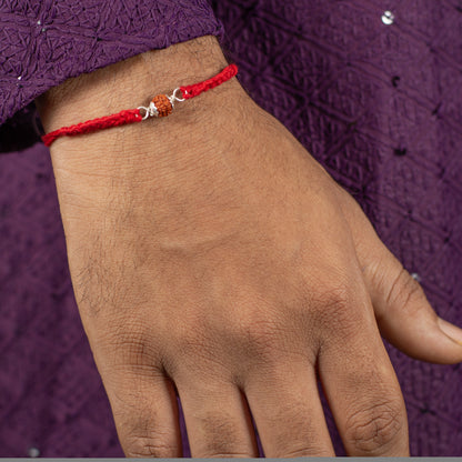 Simple Rudraksha Charm Rakhi