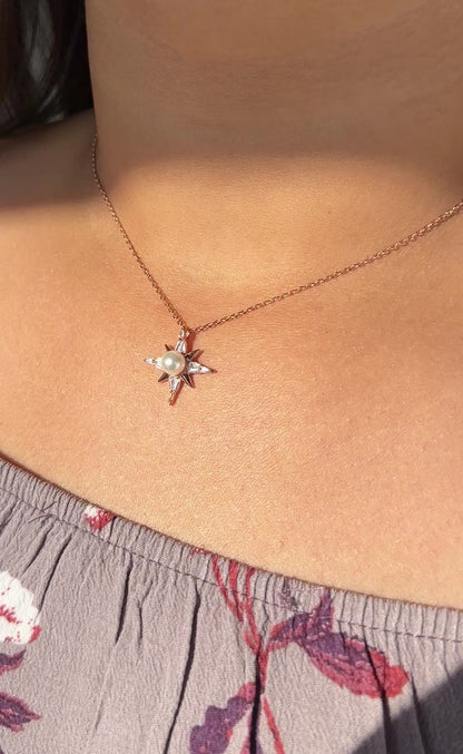 Celestial Drop Peral Chain Pendent