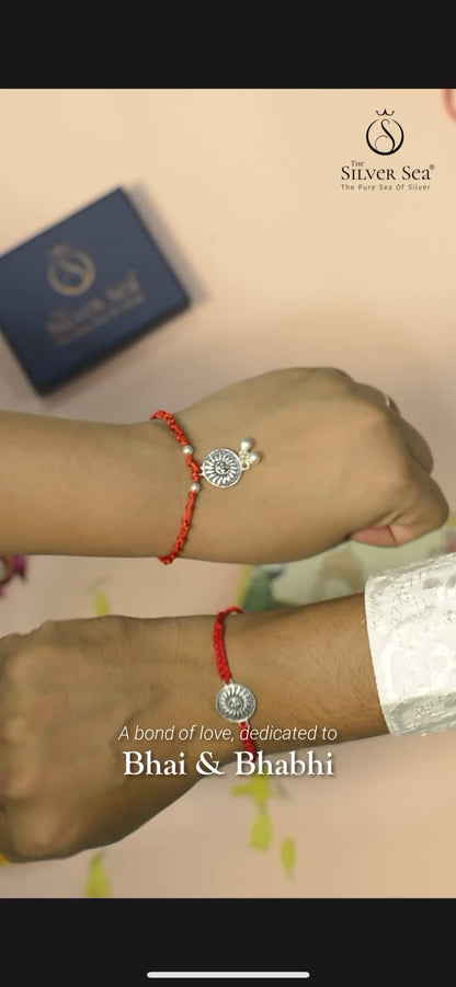 Silver Sunshine Couple Rakhi (2 Rakhi)